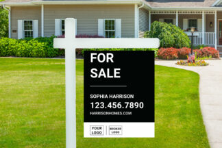 24x30 Black and White Yard Sign