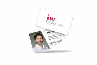 Horizontal White KW Business Card with Front Headshot