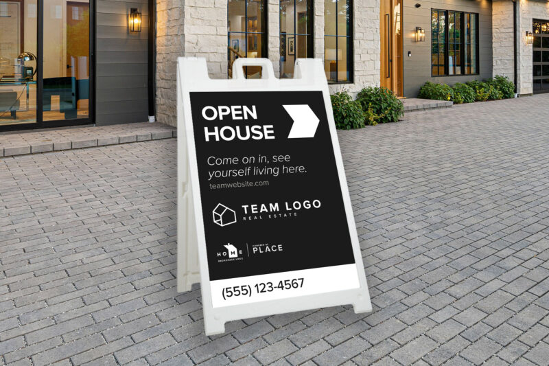 PLACE | Open House Sign A-Frame w/24x36 Durabond Panels - Image 3
