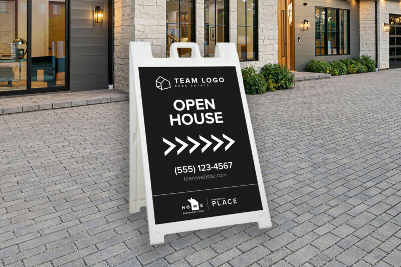 PLACE | Open House Sign A-Frame w/24x36 Durabond Panels - Image 2