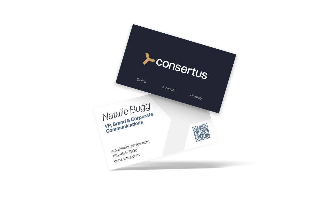 Consertus Corporate | White Horizontal Business Card